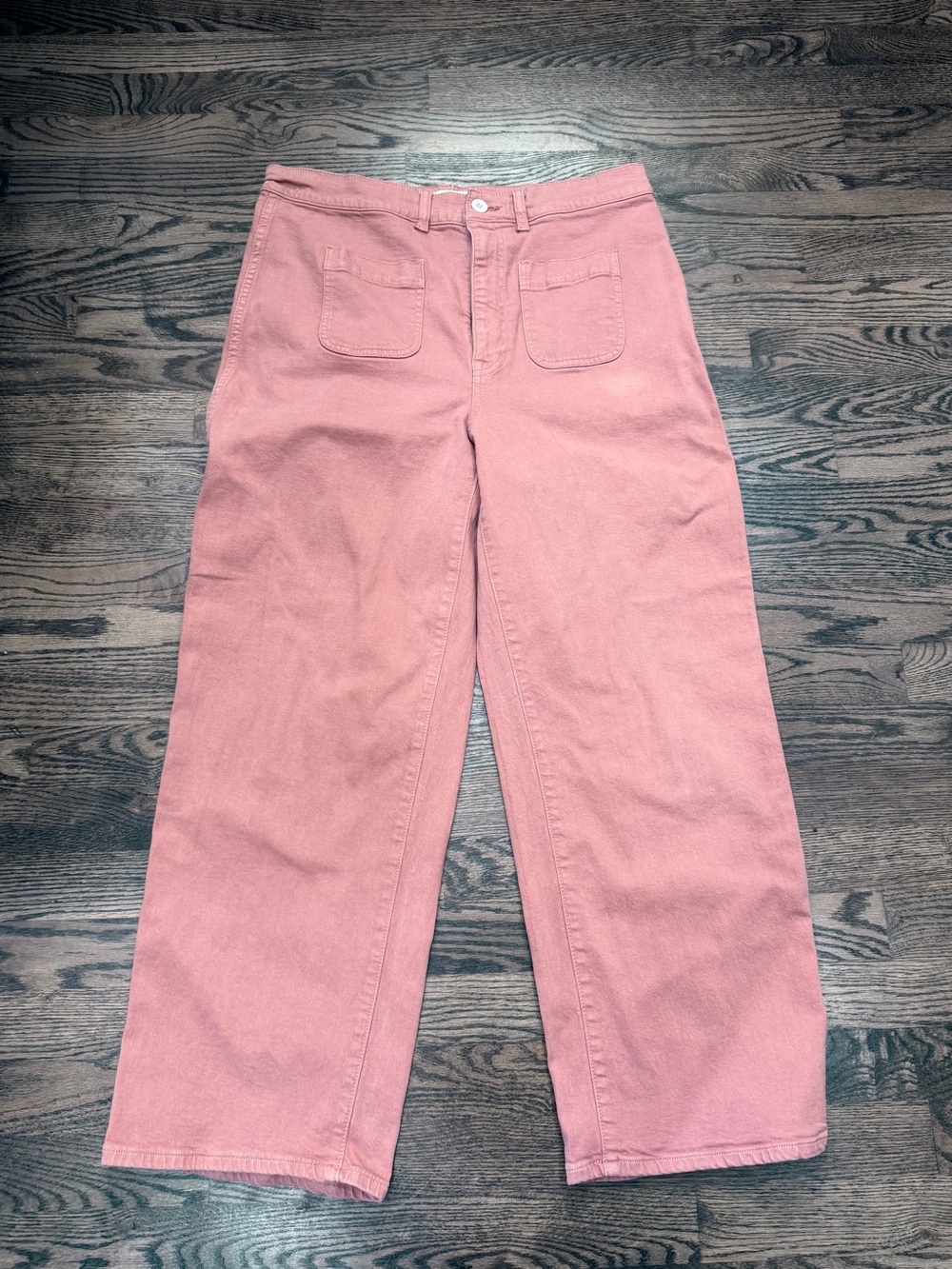 Madewell Wide Leg Pants in Dusty Rose Pink